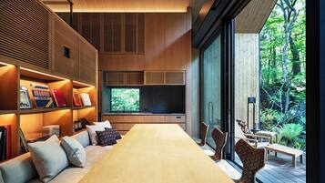 Free minibar items, in-room safe, desk, laptop workspace