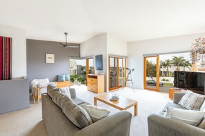 TV, fireplace - Ocean Views | Spacious House | Pet Friendly (Ocean Grove)