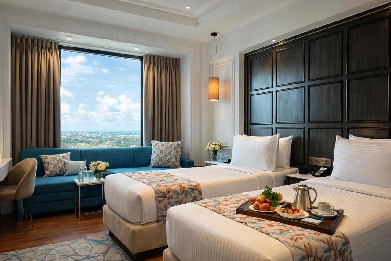 Premium Executive Room | Draps en coton égyptien, literie de qualité supérieure