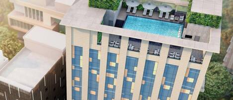 Vista frontal de la propiedad