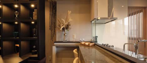 Appartamento, non fumatori (6-person, 202) | Cucina privata | Frigorifero, microonde, piano cottura, bollitore elettrico