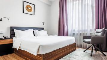 Standard Double Room, City View | Premium bedding, in-room safe, desk, laptop workspace