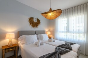 2 slaapkamers, een strijkplank/strijkijzer, gratis wifi, beddengoed