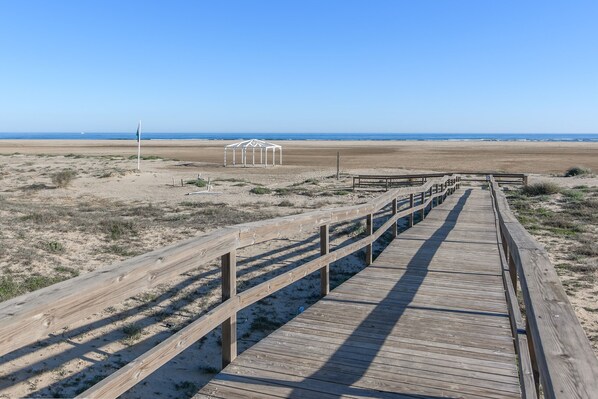 Vlak bij het strand