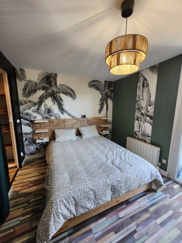 1 chambre, fer et planche à repasser, Wi-Fi, draps fournis