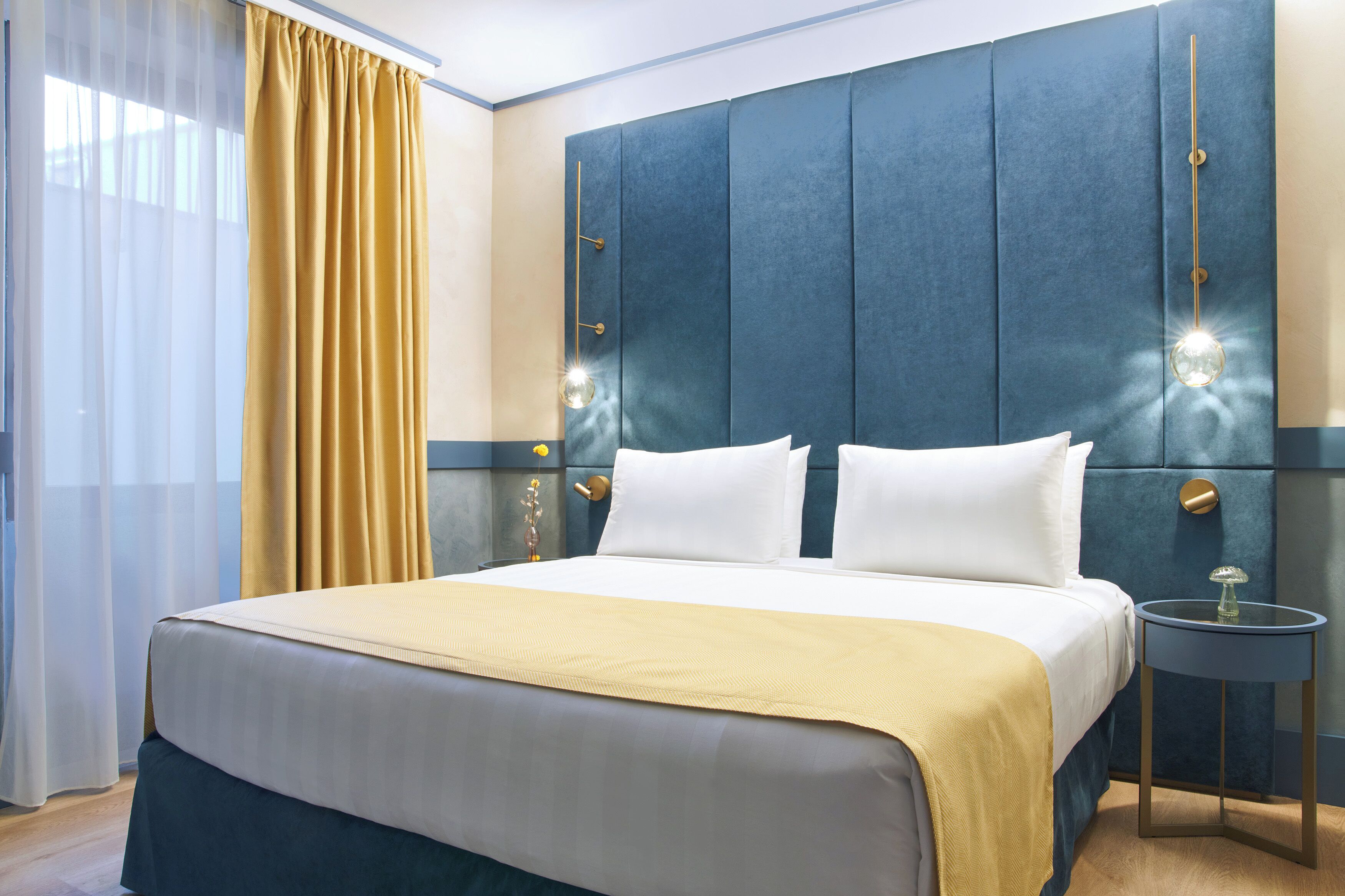 Premium bedding, down duvets, memory-foam beds, minibar