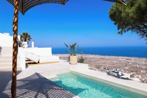 Smekmånadssvit - privat pool - havsutsikt | Terrass/Patio