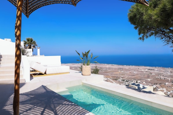 Brudesuite - privat pool - havudsigt | Terrasse/gårdhave