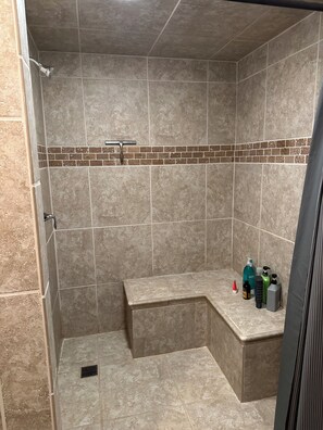 Dusche, Whirlpool, Haartrockner, HandtĂŒcher