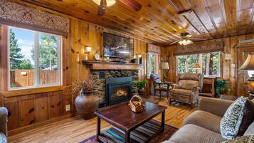 TV, fireplace, DVD player