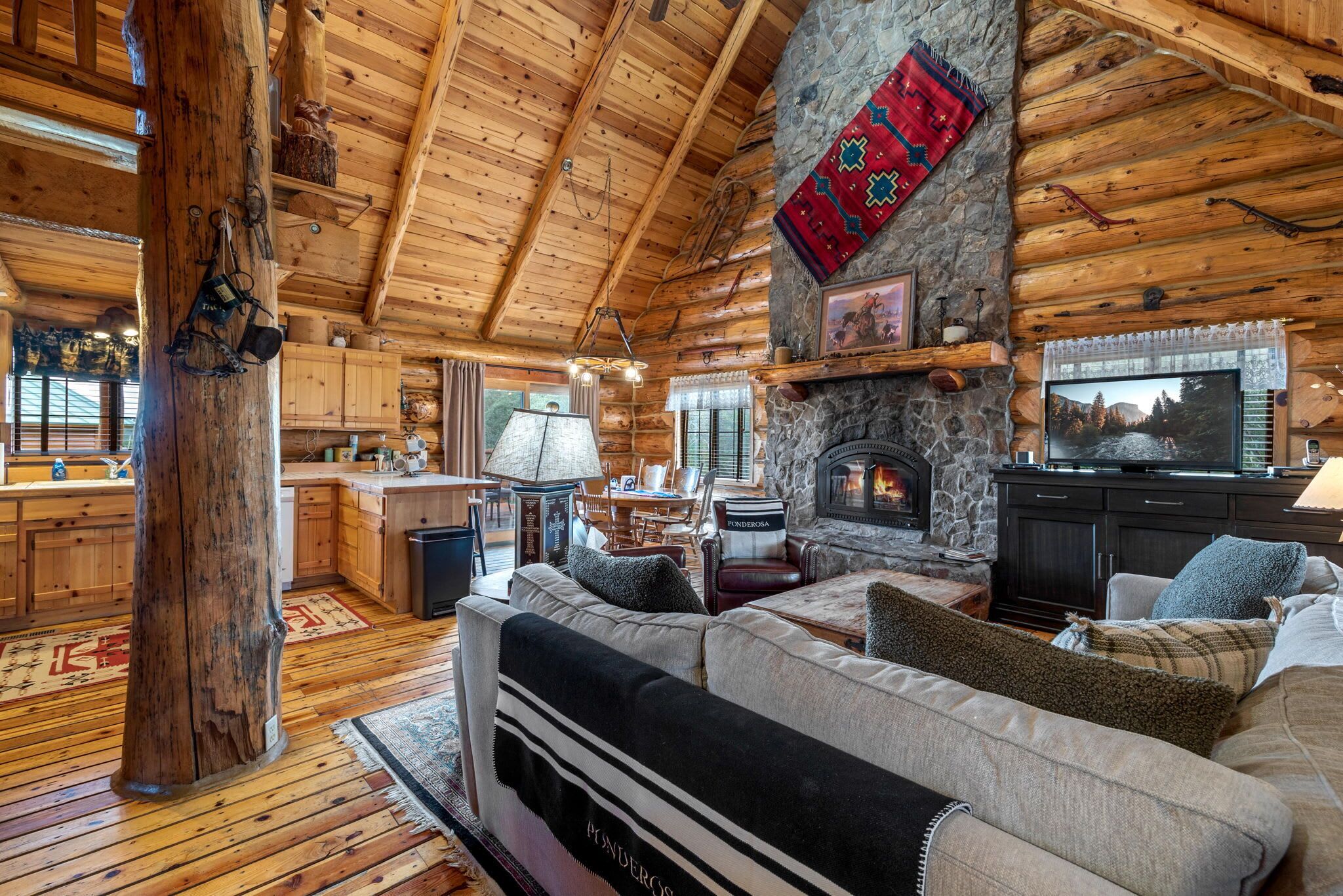 تلفزيون، مدفأة، مشغل دي في دي