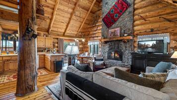 تلفزيون، مدفأة، مشغل دي في دي