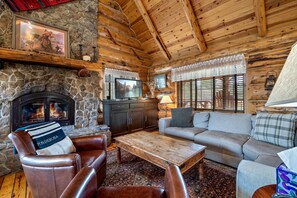 TV, fireplace, DVD player