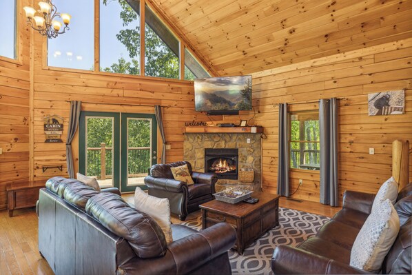 Smart TV, fireplace, video games