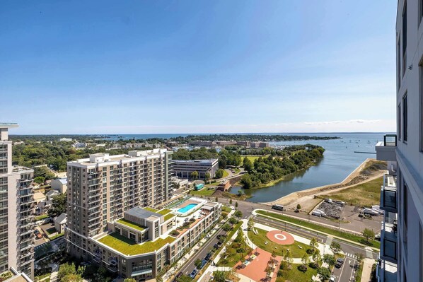 Exterior - Apt On Harbor with Balcony and Pool (Stamford)