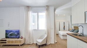 1 makuuhuone, silitysrauta/-lauta, ilmainen Wi-Fi, vuodevaatteet