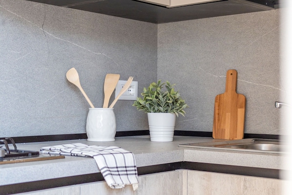 Fridge, oven, stovetop, dishwasher