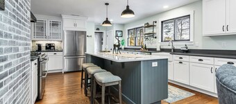 Andover in-town, upscale furnished home, single level living & 2-car garage