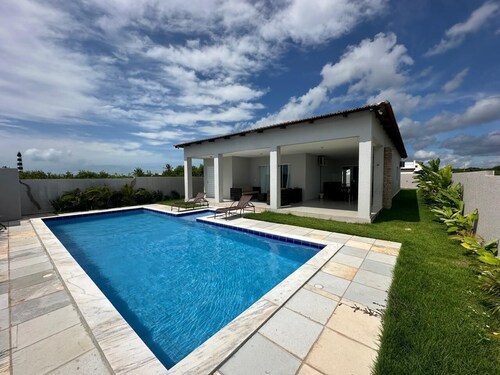 Casa Beira Mar com Piscina, Churrasqueira - Praia de Touros - RN - Petfriendly