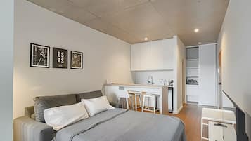 1 habitación y ropa de cama