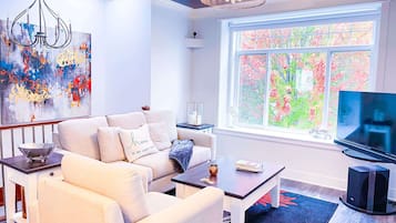 TV, fireplace, offices