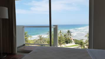 Premium Double Room, Balcony, Sea View | Desk, laptop workspace, iron/ironing board