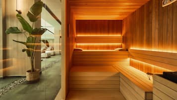 Couples treatment room(s), sauna, hot tub, steam room, body treatments