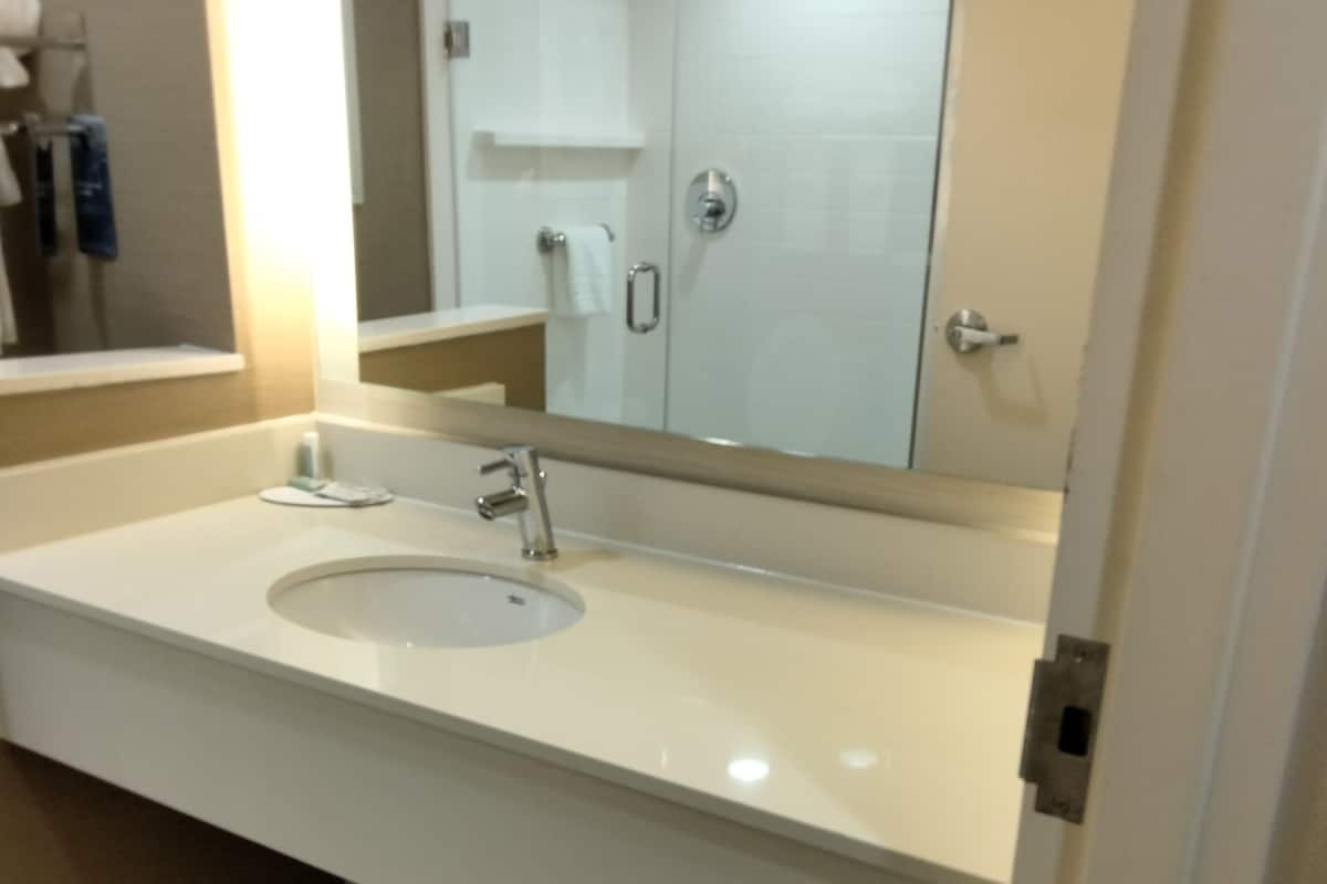 Free toiletries, hair dryer, towels, soap