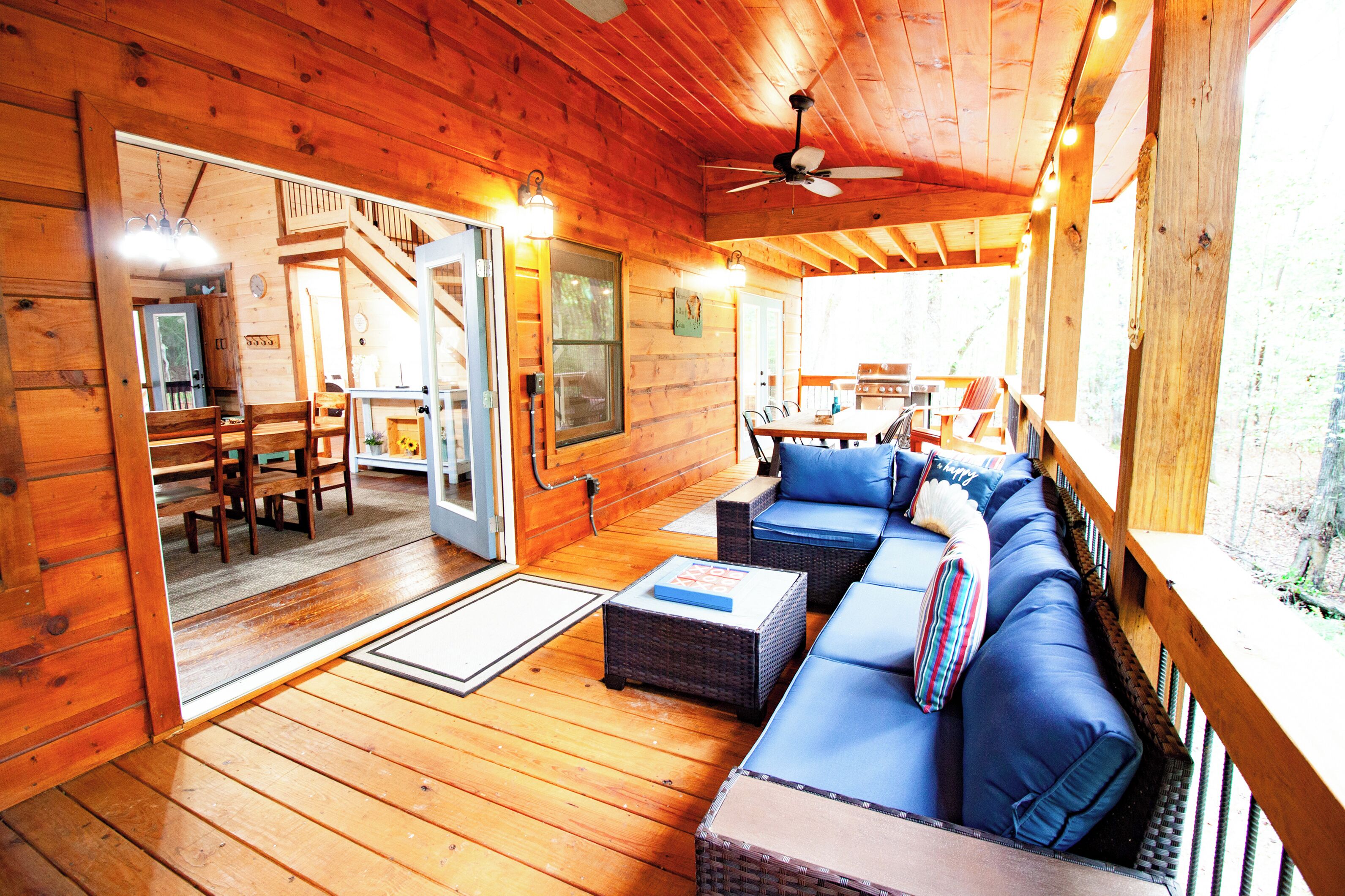 Smart TV, fireplace, video games, books