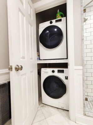 Deluxe Apartment, Patio | Laundry