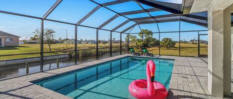 Outdoor pool, a heated pool