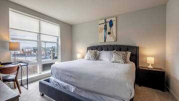 Apartment, 2 Bedrooms, Kitchen | 2 bedrooms, desk, laptop workspace, iron/ironing board