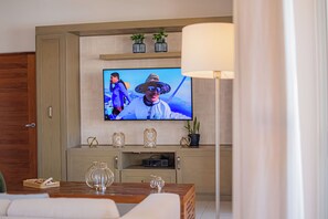 Deluxe Condo, Beachside | Living area | Flat-screen TV - Condo Cortes  (La Paz)