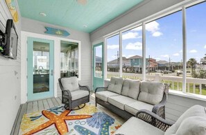 Interior - Beach View | Sleeps 14 | Fenced Yard (Crystal Beach)