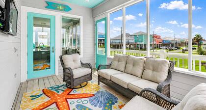 Beach View 4BR | Sleeps 14 | Fenced Yard