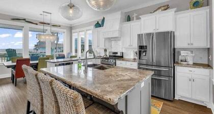 Beach View 4BR | Sleeps 14 | Fenced Yard
