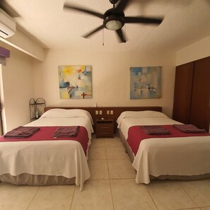 2 slaapkamers, een strijkplank/strijkijzer, wifi, beddengoed