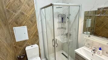 Een douche, een haardroger