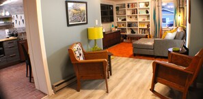 TV, fireplace, stereo