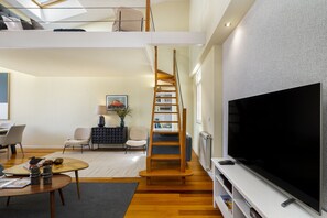 Living area - Luxury Lisbon Penthouse: Designer Decor & Epic Views (Lisbon)