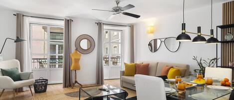 Apartment, 3 Bedrooms | Living area | Flat-screen TV