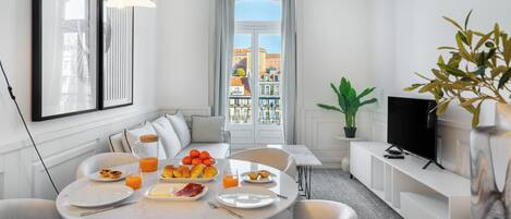 Apartment, 1 Bedroom | Living area | Flat-screen TV