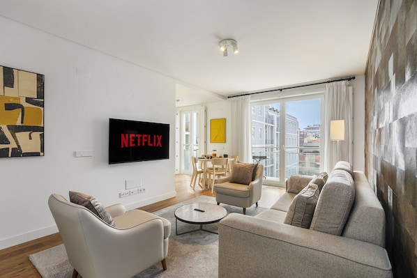 Apartment, 1 Bedroom | Living area