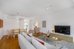 Apartment, 2 Bedrooms | Living area | Flat-screen TV - Urban Retreat W/Parking, Elevator & Ac By Benfica Stadium (Lisbon)