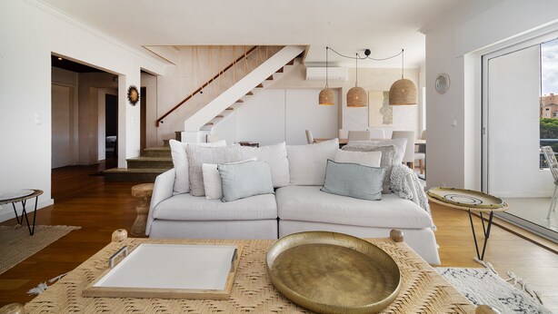 Apartment, 3 Bedrooms | Living area - Stylish Sunny Penthouse Near Cascais Center & Greenspace (Cascais)