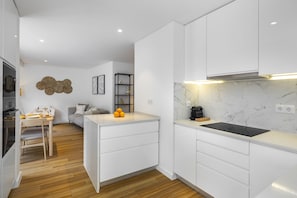 Apartment, 3 Bedrooms | Private kitchen | Electric kettle, toaster - Chic & Stylish Retreat In Estoril'S Finest Location (Cascais)