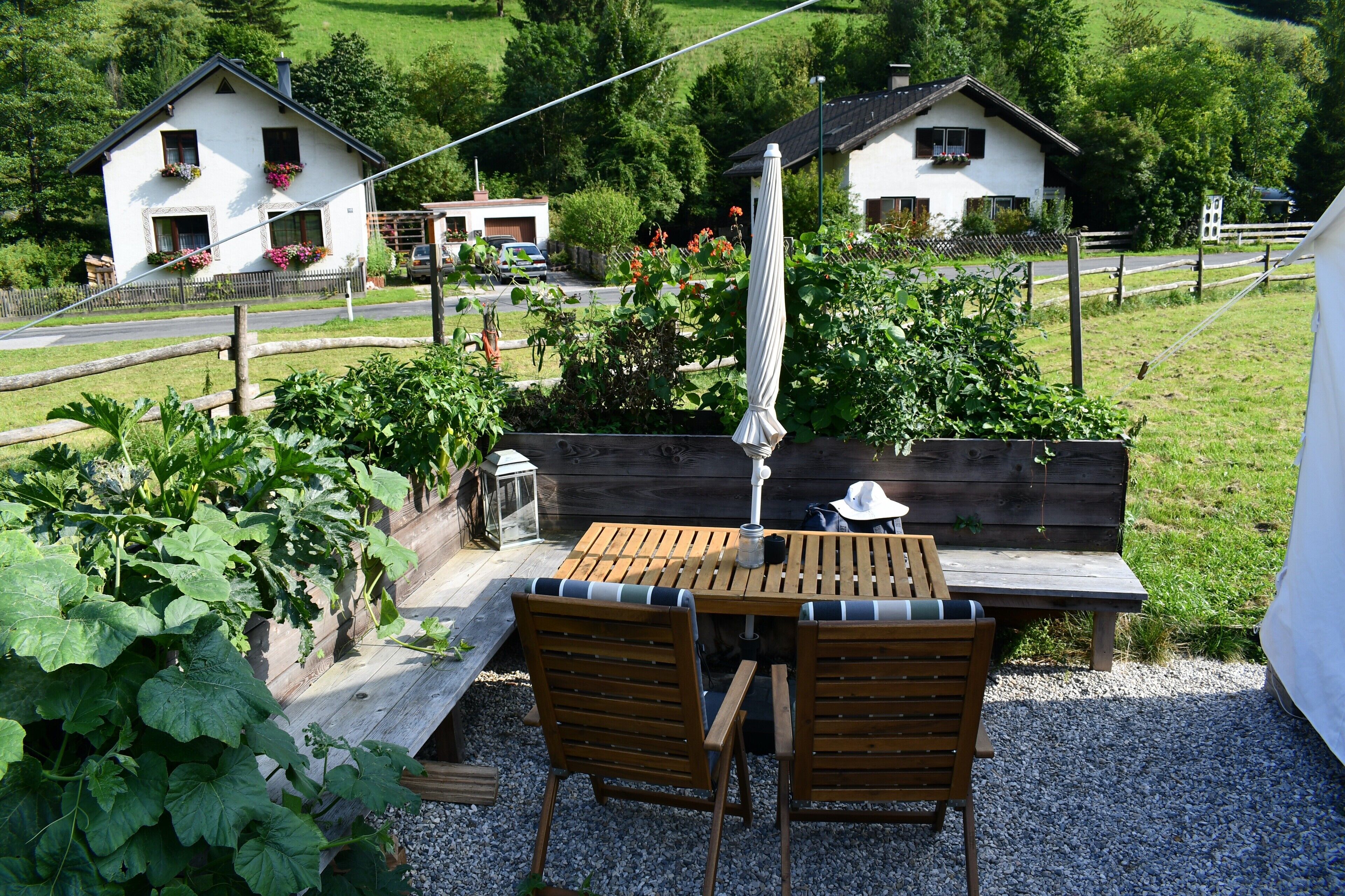 Tenda Comfort, pemandangan gunung | Teras/patio