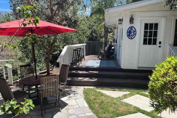 The Farmhouse: Patio and deck.