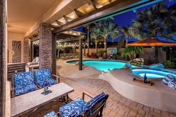 Outdoor pool, a heated pool