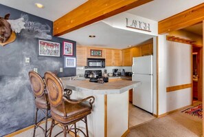 Fridge, microwave, oven, stovetop - Cozy 2BR Condo | Stunning Slope Views (Crested Butte)